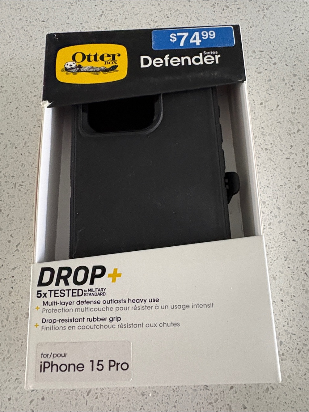 OtterBox Defender Series Case for iPhone 15 Pro - Black